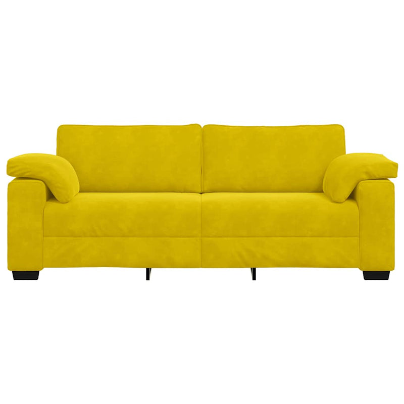 Bank Raymond - 220x77x82 cm - fluweel - geel