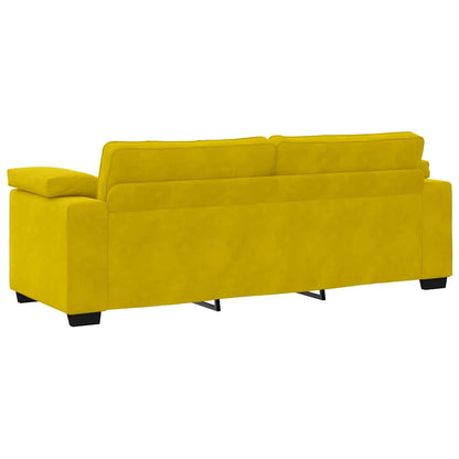 Bank Raymond - 220x77x82 cm - fluweel - geel