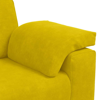 Bank Raymond - 220x77x82 cm - fluweel - geel