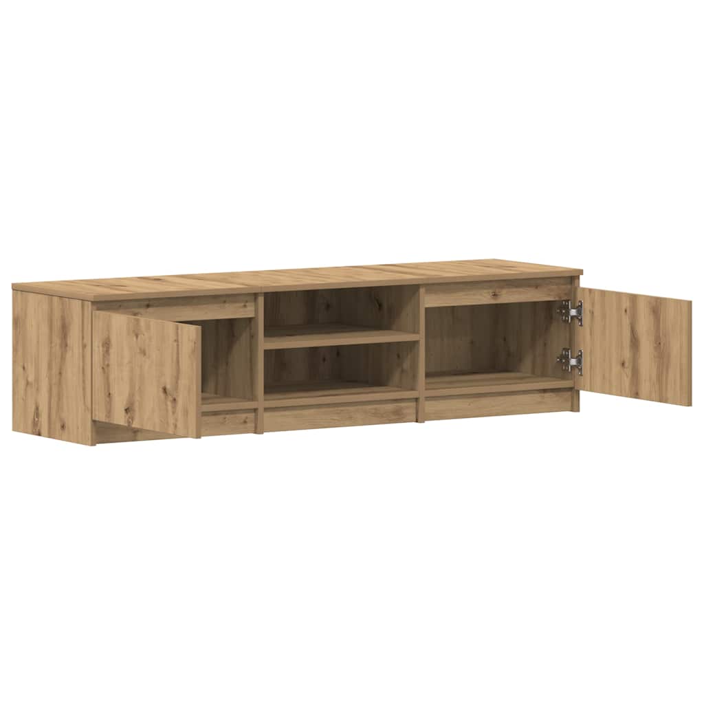Tv-meubel Kyan - 140x40x35,5 cm - artisanaal eiken