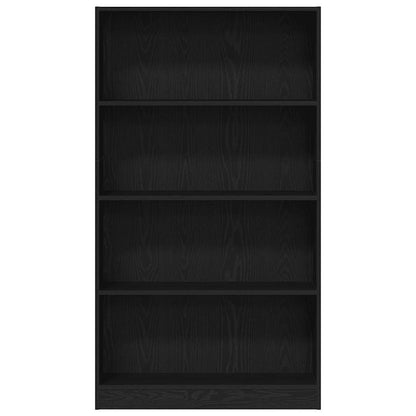 Boekenkast Rens - 80x24x143 cm- zwart eiken