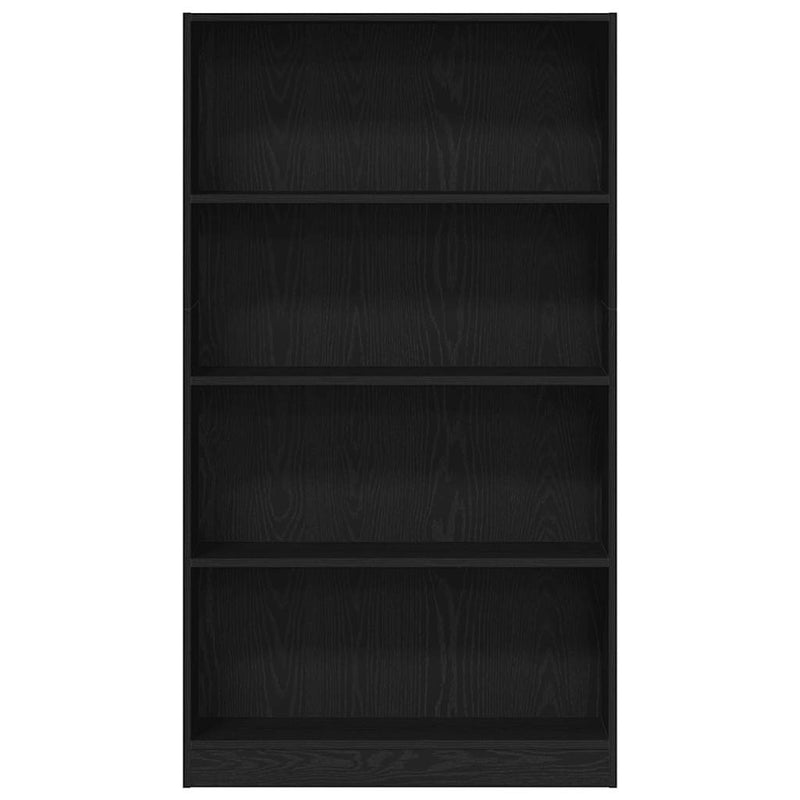 Boekenkast Rens - 80x24x143 cm- zwart eiken