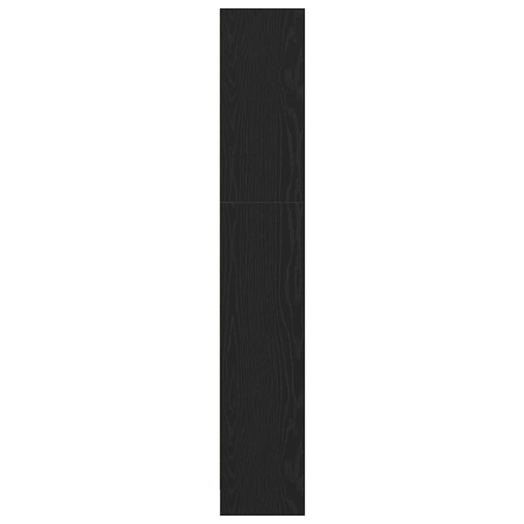 Boekenkast Rens - 80x24x143 cm- zwart eiken
