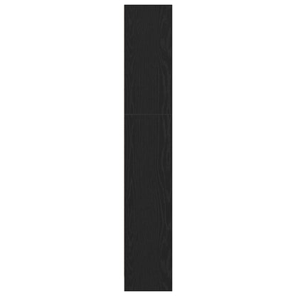 Boekenkast Rens - 80x24x143 cm- zwart eiken