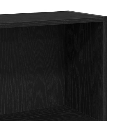 Boekenkast Rens - 80x24x143 cm- zwart eiken