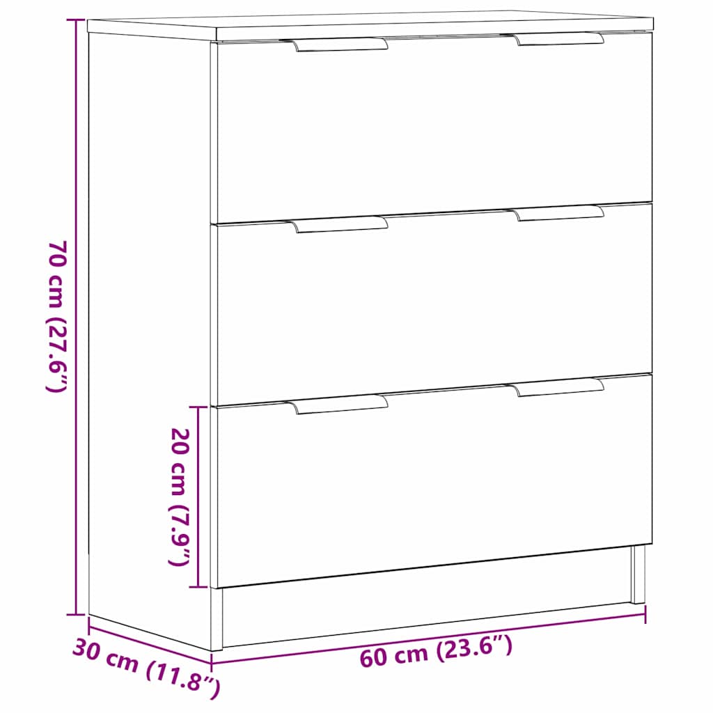 Dressoir James - bewerkt hout - met lade