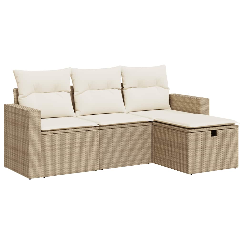 Tuinset Hubrecht - 4-delig - met kussens en opslag - beige