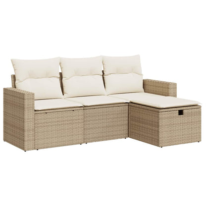 Tuinset Hubrecht - 4-delig - met kussens en opslag - beige