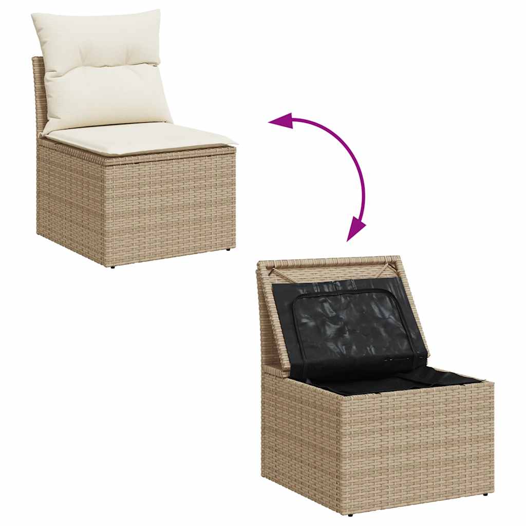 Tuinset Hubrecht - 4-delig - met kussens en opslag - beige