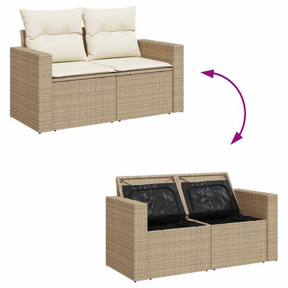 Tuinset Hubrecht - 4-delig - met kussens en opslag - beige