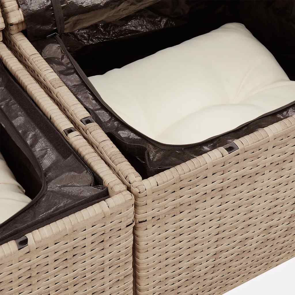 Tuinset Hubrecht - 4-delig - met kussens en opslag - beige