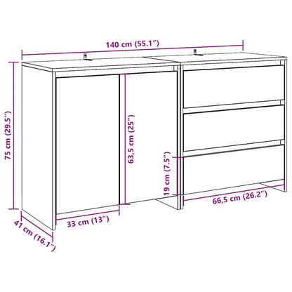 Dressoir Douwe - 2-delig - oud hout