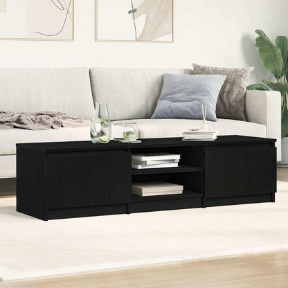 Tv-meubel Kyan - 140x40x35,5 cm - zwart eiken