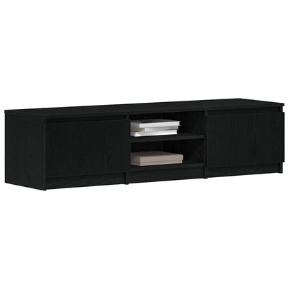 Tv-meubel Kyan - 140x40x35,5 cm - zwart eiken