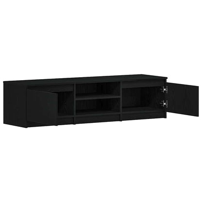 Tv-meubel Kyan - 140x40x35,5 cm - zwart eiken