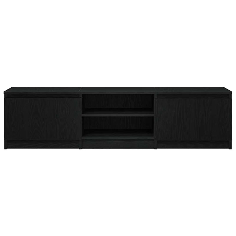 Tv-meubel Kyan - 140x40x35,5 cm - zwart eiken