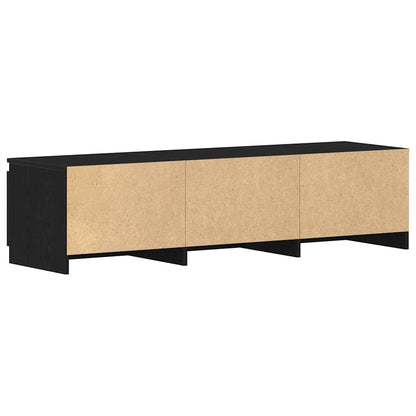 Tv-meubel Kyan - 140x40x35,5 cm - zwart eiken