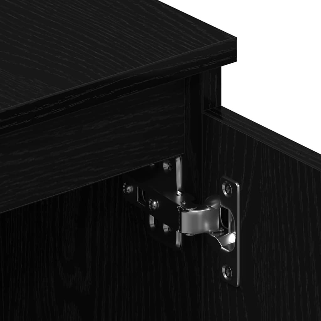 Tv-meubel Kyan - 140x40x35,5 cm - zwart eiken