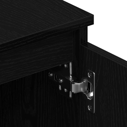 Tv-meubel Kyan - 140x40x35,5 cm - zwart eiken