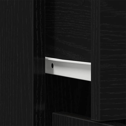 Dressoir Laurent - bewerkt hout - zwart eiken