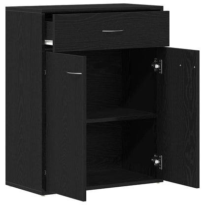 Dressoir Laurent - bewerkt hout - zwart eiken