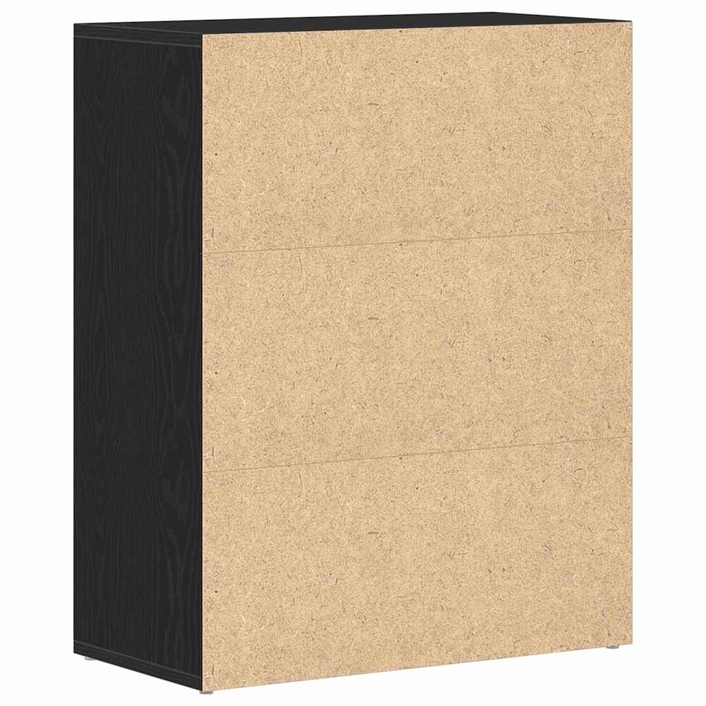 Dressoir Laurent - bewerkt hout - zwart eiken