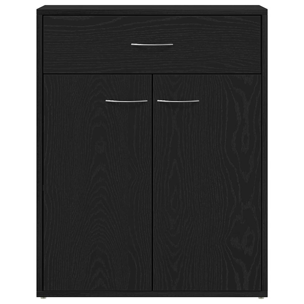 Dressoir Laurent - bewerkt hout - zwart eiken