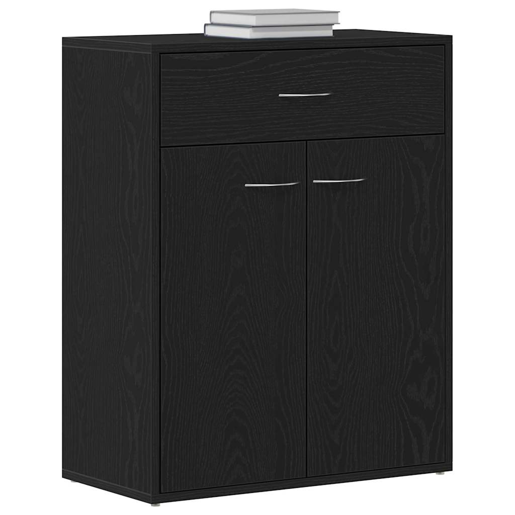 Dressoir Laurent - bewerkt hout - zwart eiken