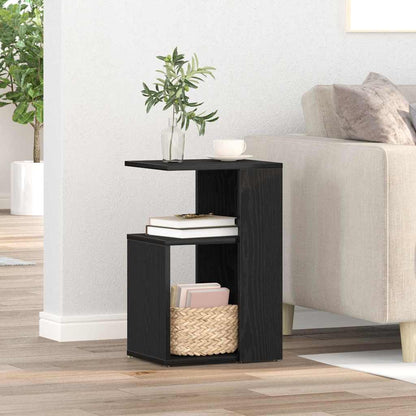 Bijzettafel Wesley - 36x30x56 cm - zwart eiken