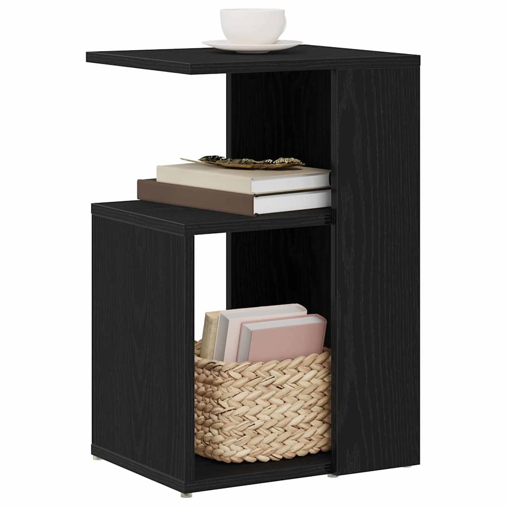 Bijzettafel Wesley - 36x30x56 cm - zwart eiken