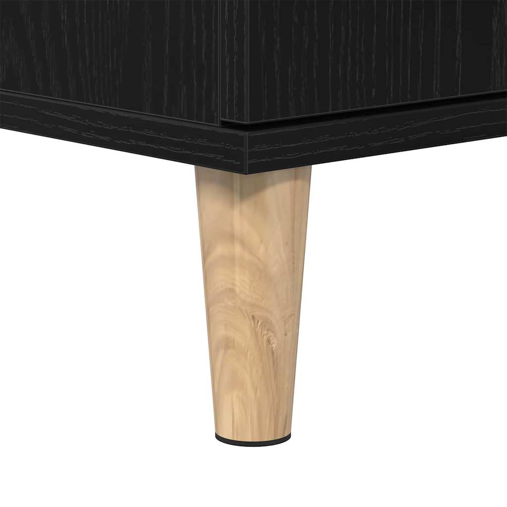 Kast Kevin - 30x30x190 cm - Bewerkt hout - zwart eiken