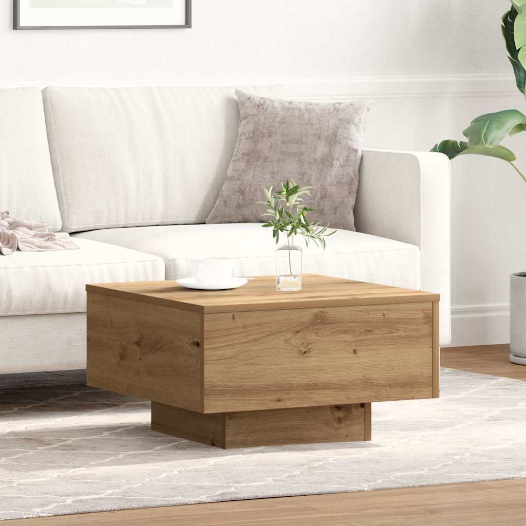 Salontafel Niels - 55 x 55 x 31 cm - artisanaal eiken
