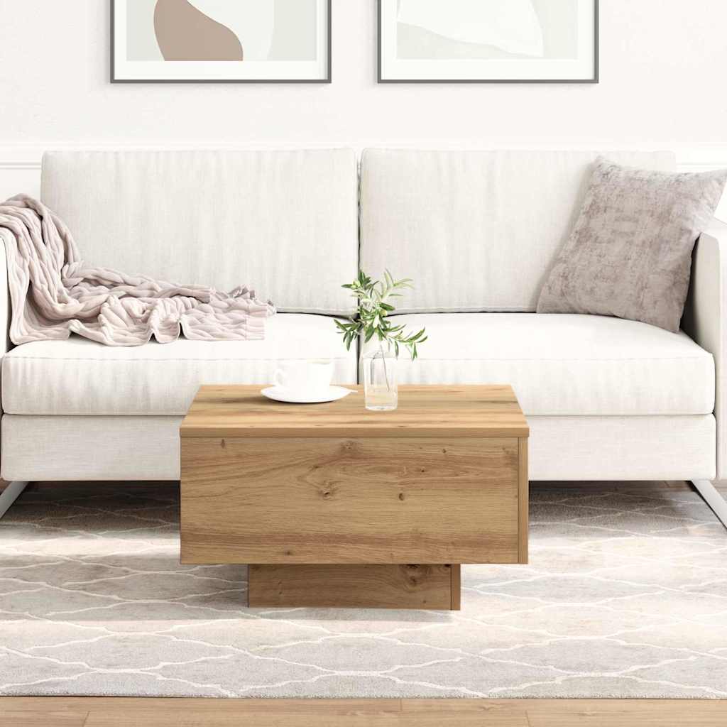 Salontafel Niels - 55 x 55 x 31 cm - artisanaal eiken