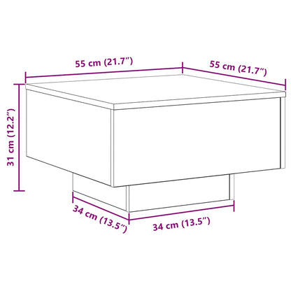 Salontafel Niels - 55 x 55 x 31 cm - artisanaal eiken