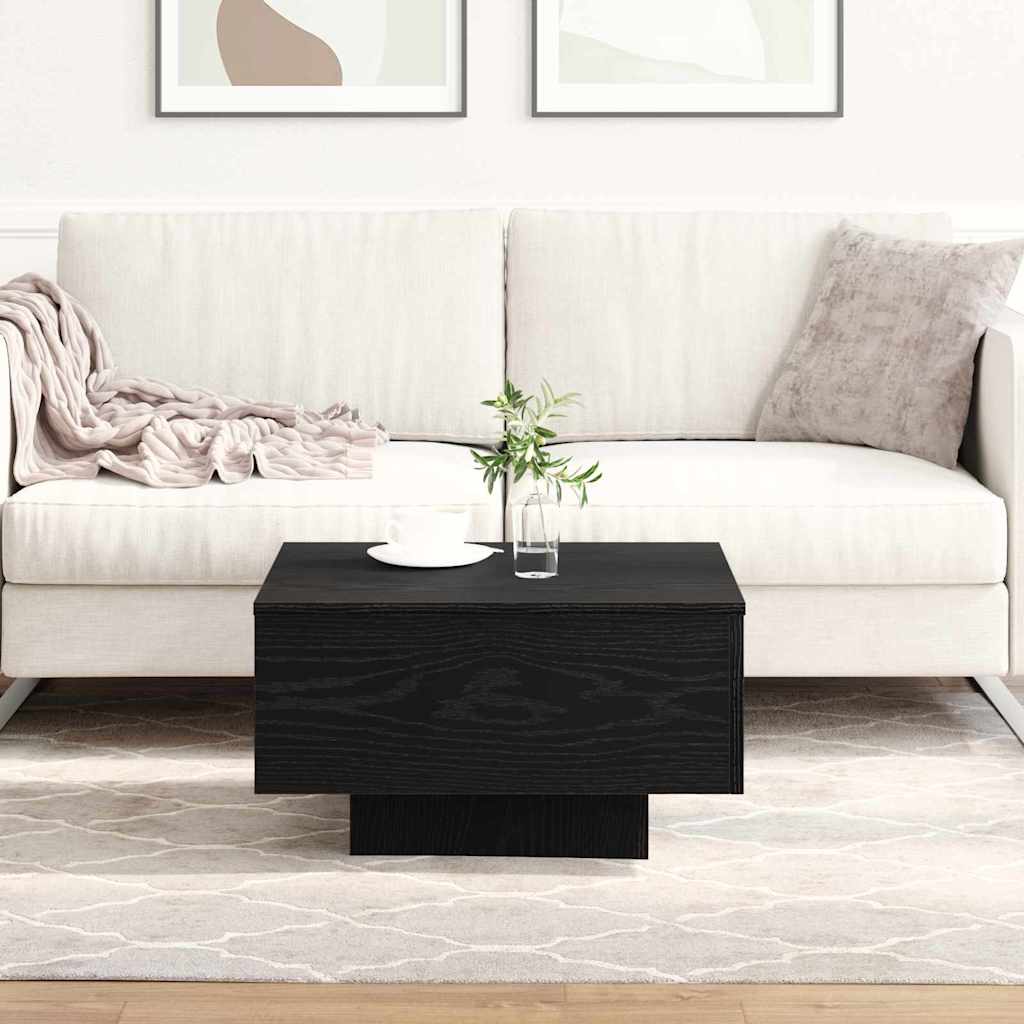 Salontafel Niels - 55 x 55 x 31 cm - zwart eiken