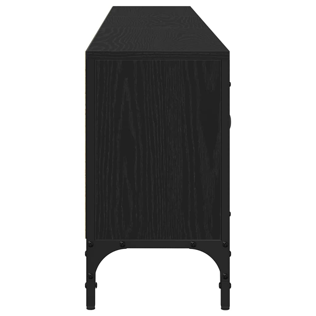 Tv-meubel Boaz - 200x25x44 cm - met lade - zwart eiken