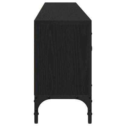 Tv-meubel Boaz - 200x25x44 cm - met lade - zwart eiken