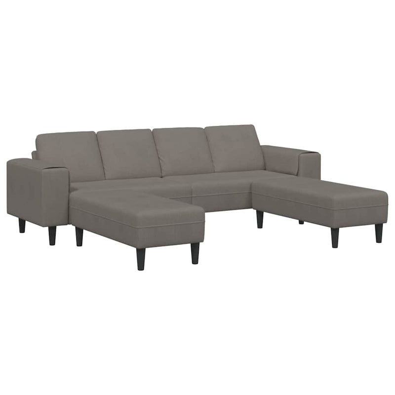 Bank Lichtgrijs 250 x 188 x 76 cm Katoen Stof – extra afbeelding