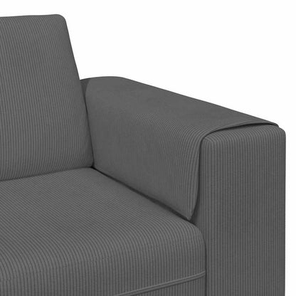 Bank Donkergrijs 250 x 188 x 76 cm Katoen Stof