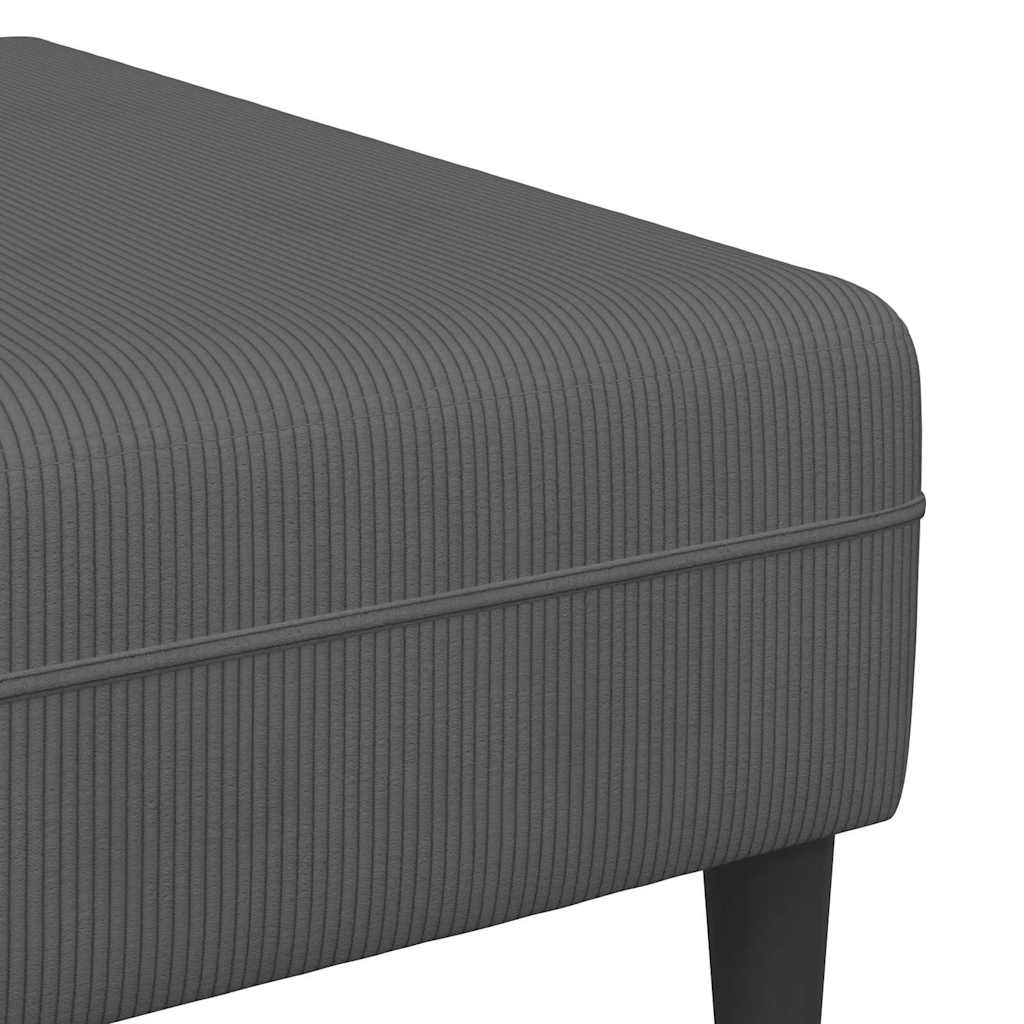 Bank Donkergrijs 250 x 188 x 76 cm Katoen Stof
