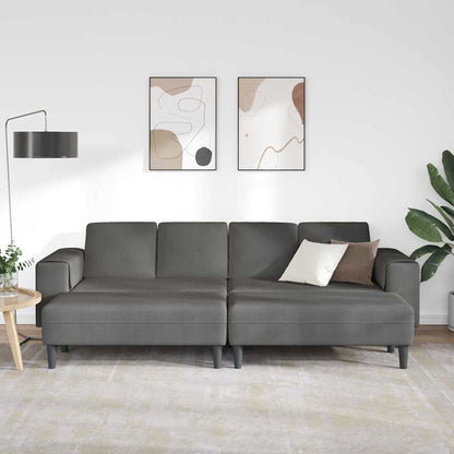 Bank Donkergrijs 250 x 188 x 76 cm Katoen Stof