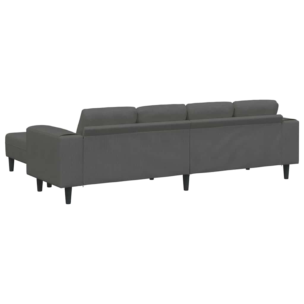 Bank Donkergrijs 250 x 188 x 76 cm Katoen Stof