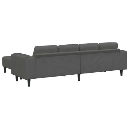 Bank Donkergrijs 250 x 188 x 76 cm Katoen Stof