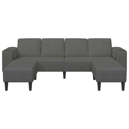 Bank Donkergrijs 250 x 188 x 76 cm Katoen Stof