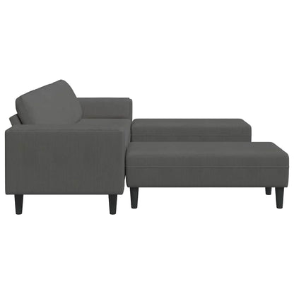 Bank Donkergrijs 250 x 188 x 76 cm Katoen Stof
