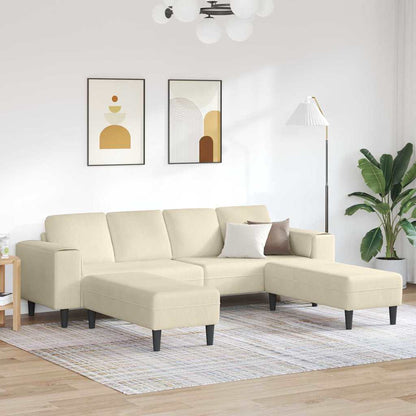 Bank Crème 250 x 188 x 76 cm Katoen Stof
