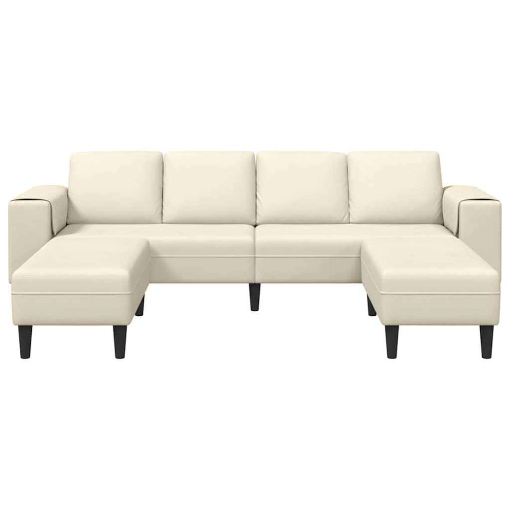 Bank Crème 250 x 188 x 76 cm Katoen Stof