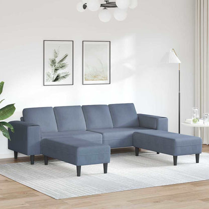 Bank Blauw 250 x 188 x 76 cm Katoen Stof