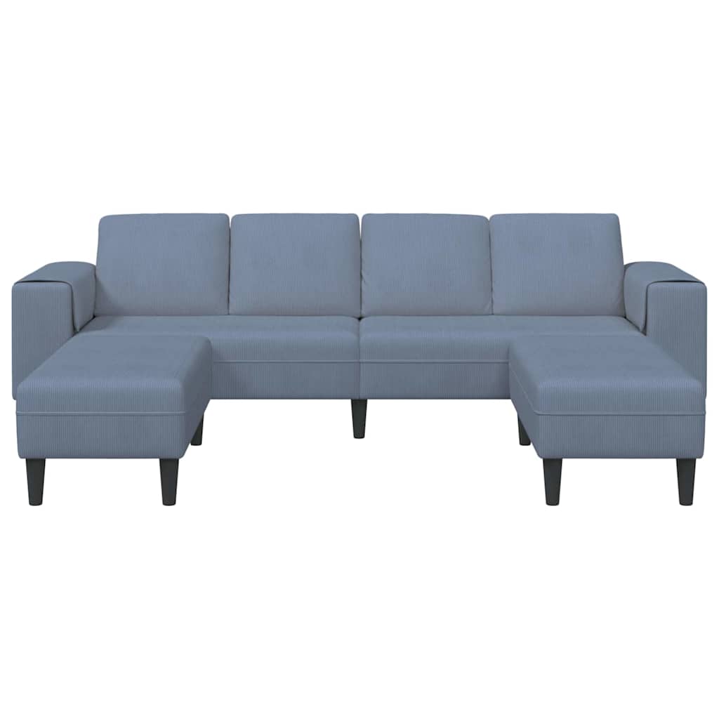Bank Blauw 250 x 188 x 76 cm Katoen Stof