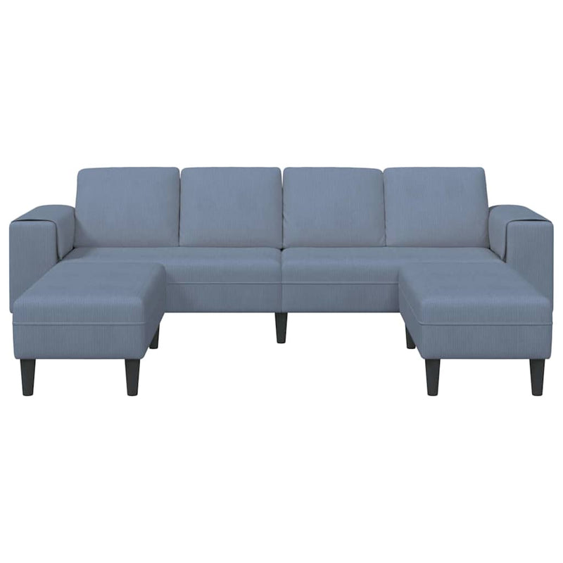 Bank Blauw 250 x 188 x 76 cm Katoen Stof